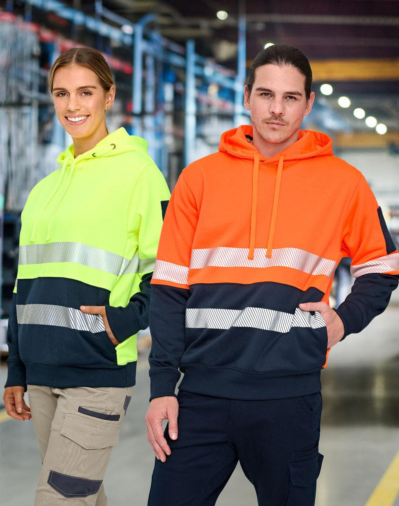Winning Spirit SW88 Hi Vis Two Tone Safety Hoodies with Segmented Tapes Unisex