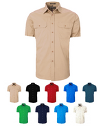 Pilbara Open Front S/S Shirt Mens