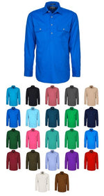 Pilbara Closed Front L/S Shirt Mens