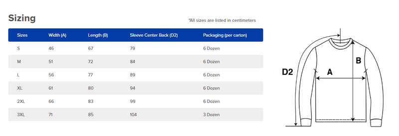 American Apparel® 1304 T-Shirt size guide
