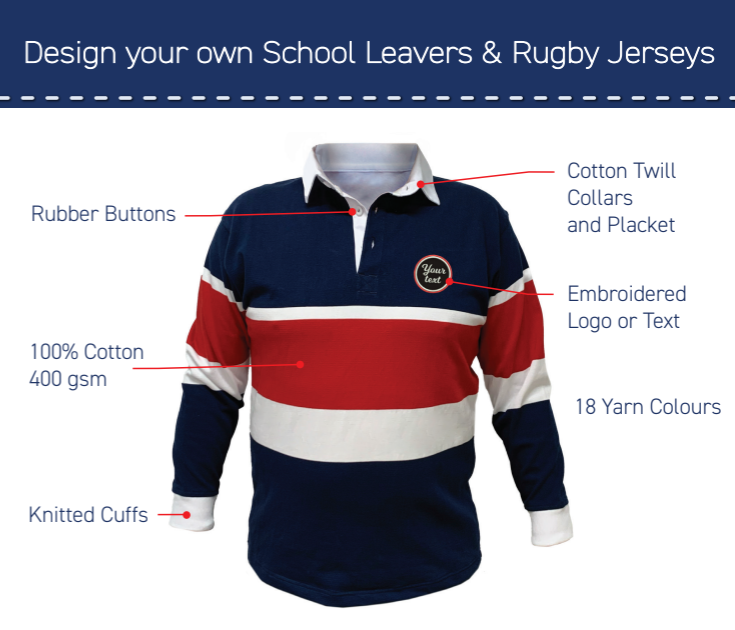 Rugby Striped - Custom Made Colours