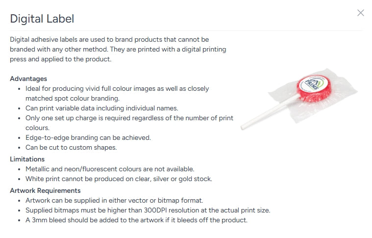 Promo Tissues - includes full colour print