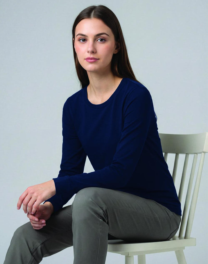 Winning Spirit TS48 Premium Cotton Face Long Sleeve Tee Ladies