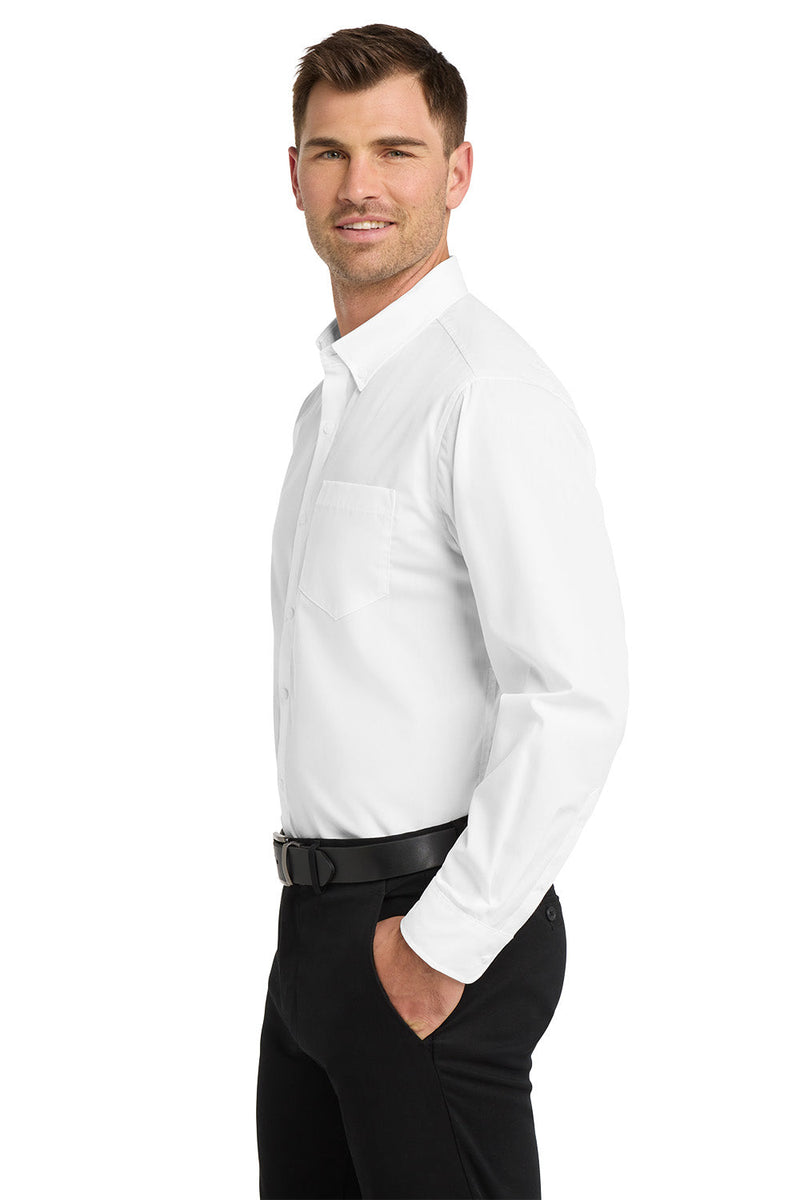 Port Authority W100 Long Sleeve Carefree Poplin Shirt (3XL - 4XL)