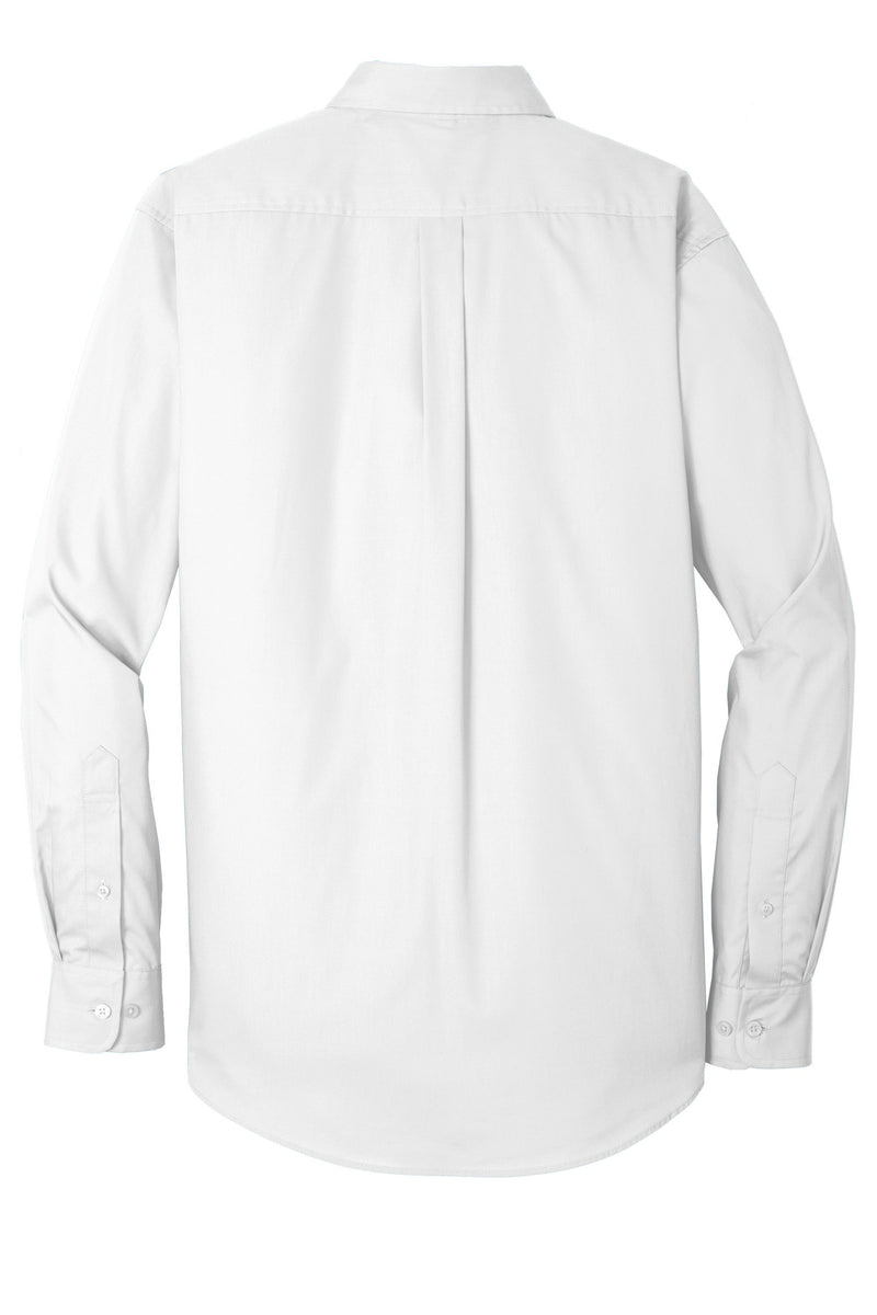 Port Authority W100 Long Sleeve Carefree Poplin Shirt (3XL - 4XL) – rear view