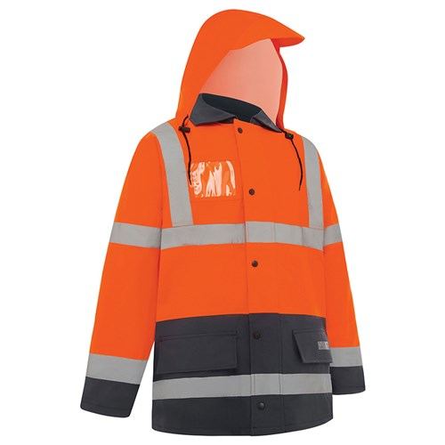 Hi Vis 2 Tone 3/4 Length Wet Weather Taped Jacket