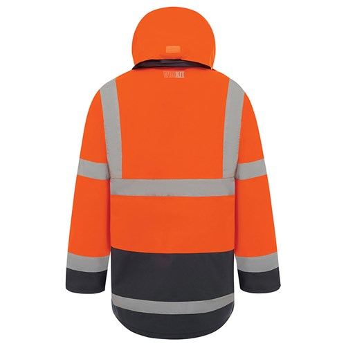 Hi Vis 2 Tone 3/4 Length Wet Weather Taped Jacket