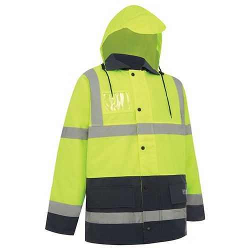 Hi Vis 2 Tone 3/4 Length Wet Weather Taped Jacket