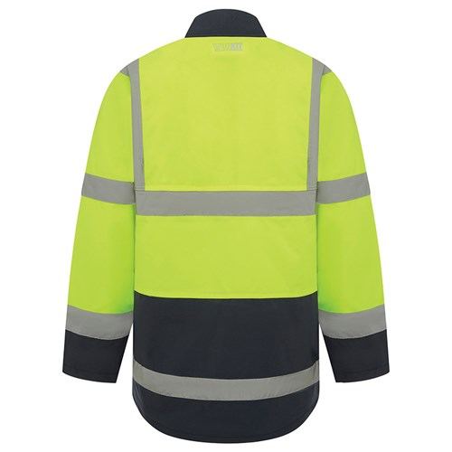Hi Vis 2 Tone 3/4 Length Wet Weather Taped Jacket