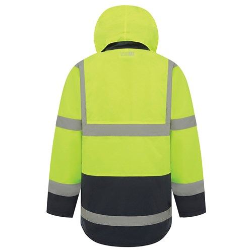 Hi Vis 2 Tone 3/4 Length Wet Weather Taped Jacket