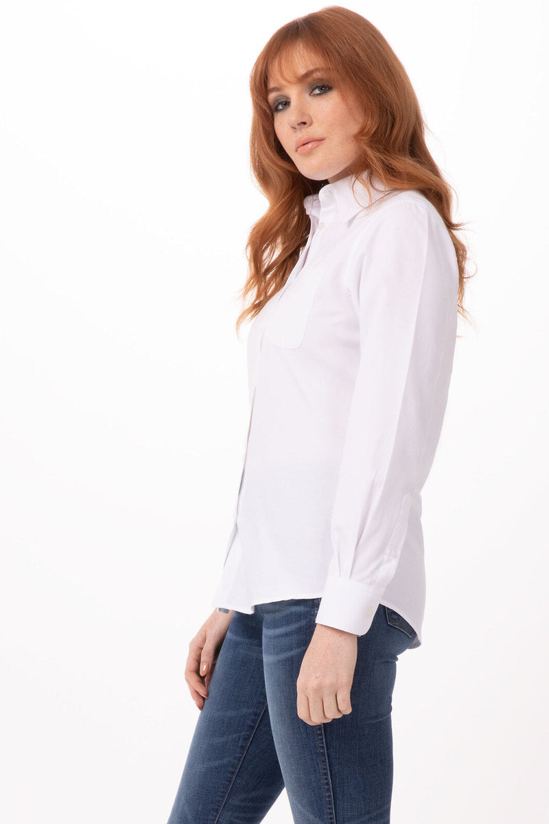 Chef Works W500-WHT Oxford Dress Shirt Ladies – product photo