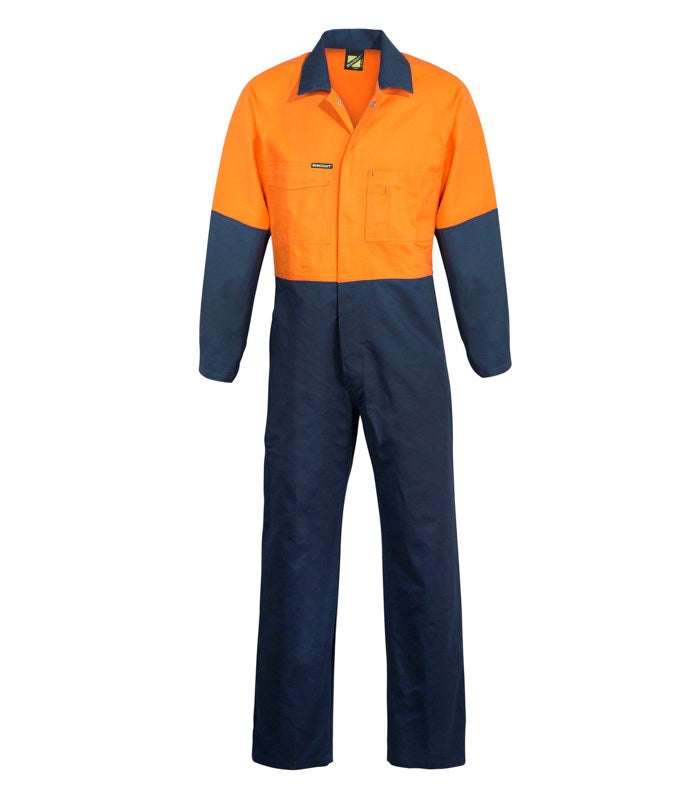 HI VIS POLY/COTTON COVERALLS