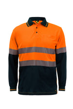 HI VIS TAPE TWO TONE POLO- LS