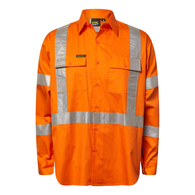 HI VIS X PATTERN - NSW RAIL SHIRT- LS