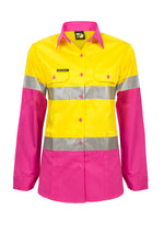 HI VIS SHIRT CSR TAPE- LS LADIES