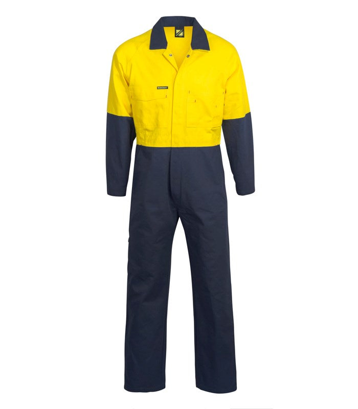 HI VIS POLY/COTTON COVERALLS