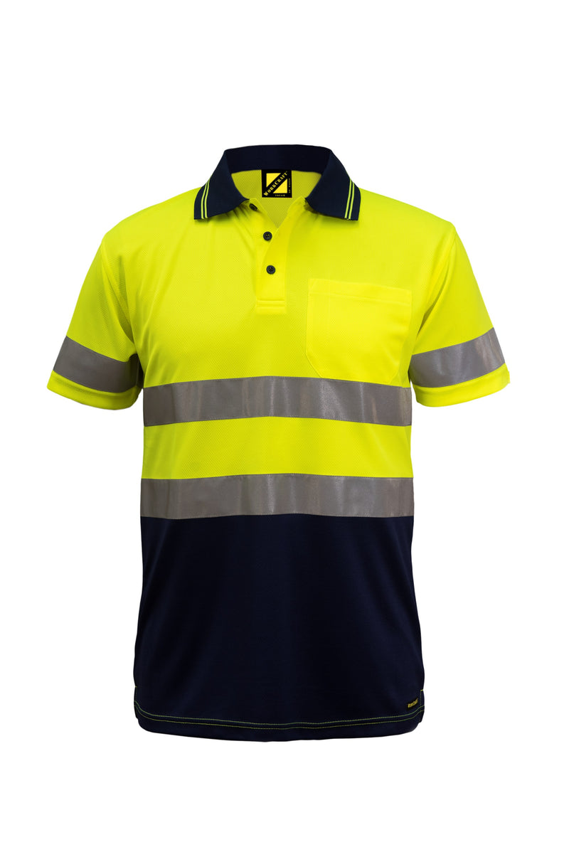 HI VIS MICROMESH POLO WITH TAPE