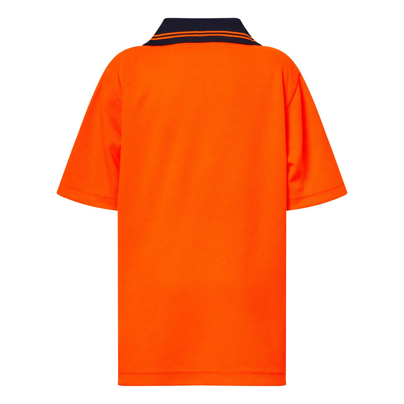 Kids Hi Vis Two Tone Short Sleeve Polo with Pocket