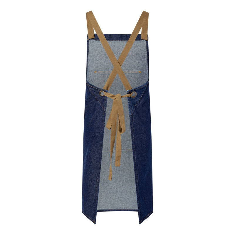 Denim Bib Apron with Pouch