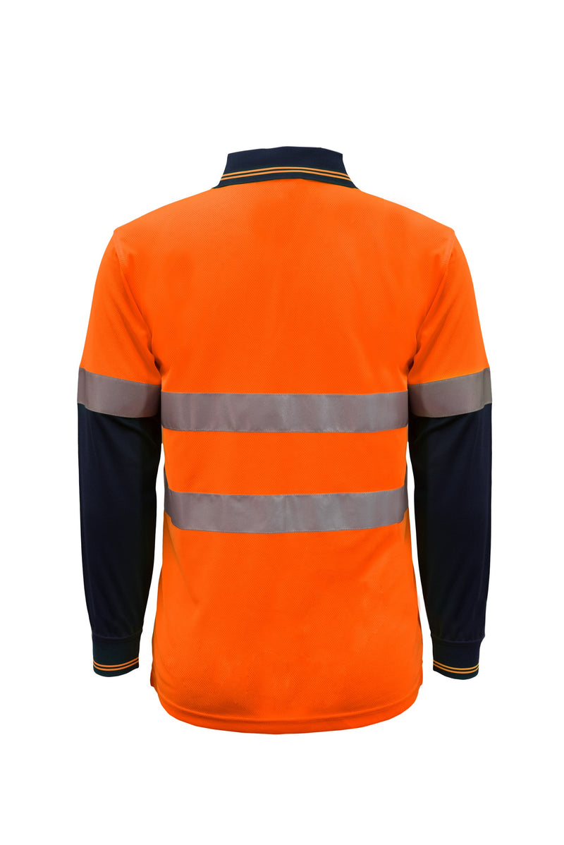 HI VIS TAPE TWO TONE POLO- LS