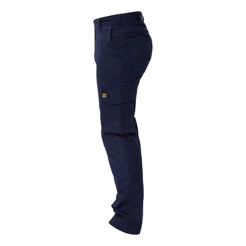 STRETCH CARGO PANTS-KNEE DART