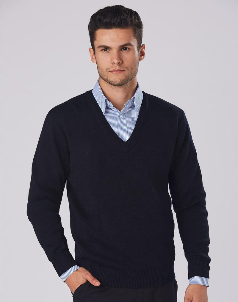 Winning Spirit WJ01 Wool/Acrylic V-Neck Jumper Unisex