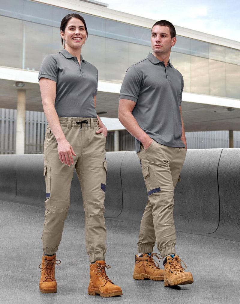 Winning Spirit WP28 Cotton Stretch Drill Cuffed Work Pants Unisex