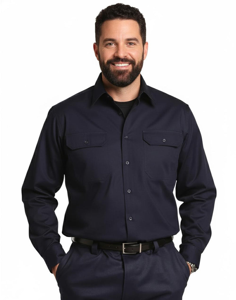 Winning Spirit WT02 Cotton Work Shirt Mens (S - 3XL)