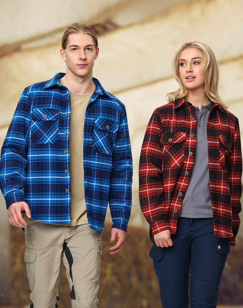Winning Spirit WT07 Quilted Flannel Shirt-Style Jacket Unisex