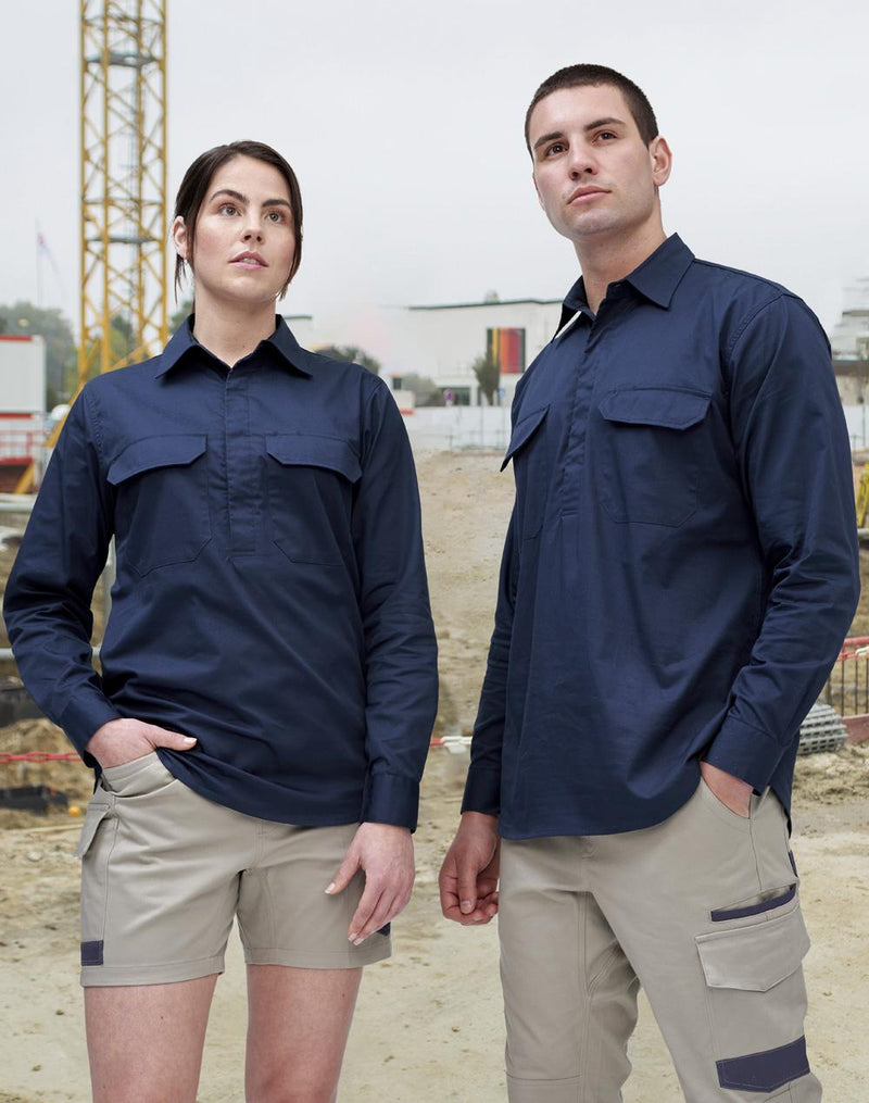 Winning Spirit WT12 Cool Breeze Closed Front LS Work Shirt Unisex