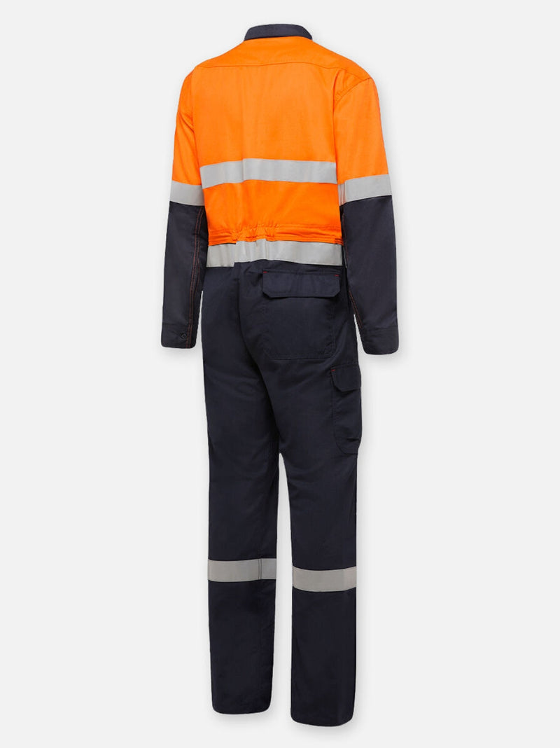King Gee Y00055 ShieldTec FR Hi Vis Two Tone Coverall With FR Tape PPE2 Mens – product photo