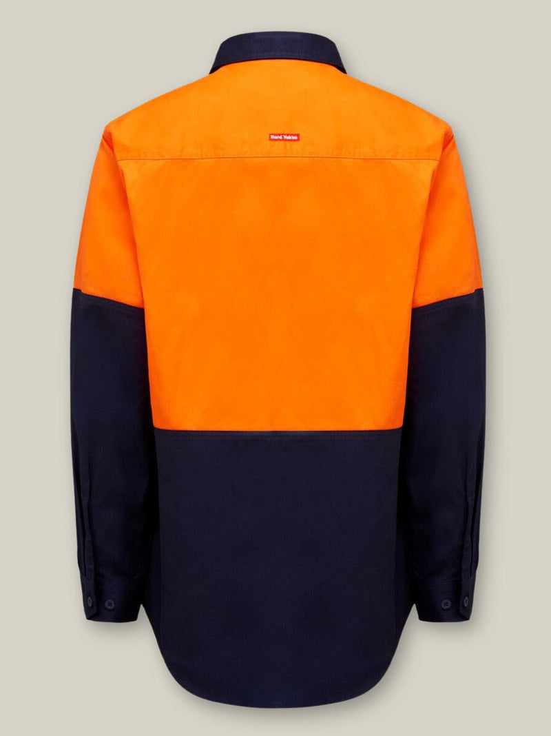 Hard Yakka Y04605 Core Hi-Vis Long Sleeve Heavyweight Cotton Drill Shirt Mens – product photo