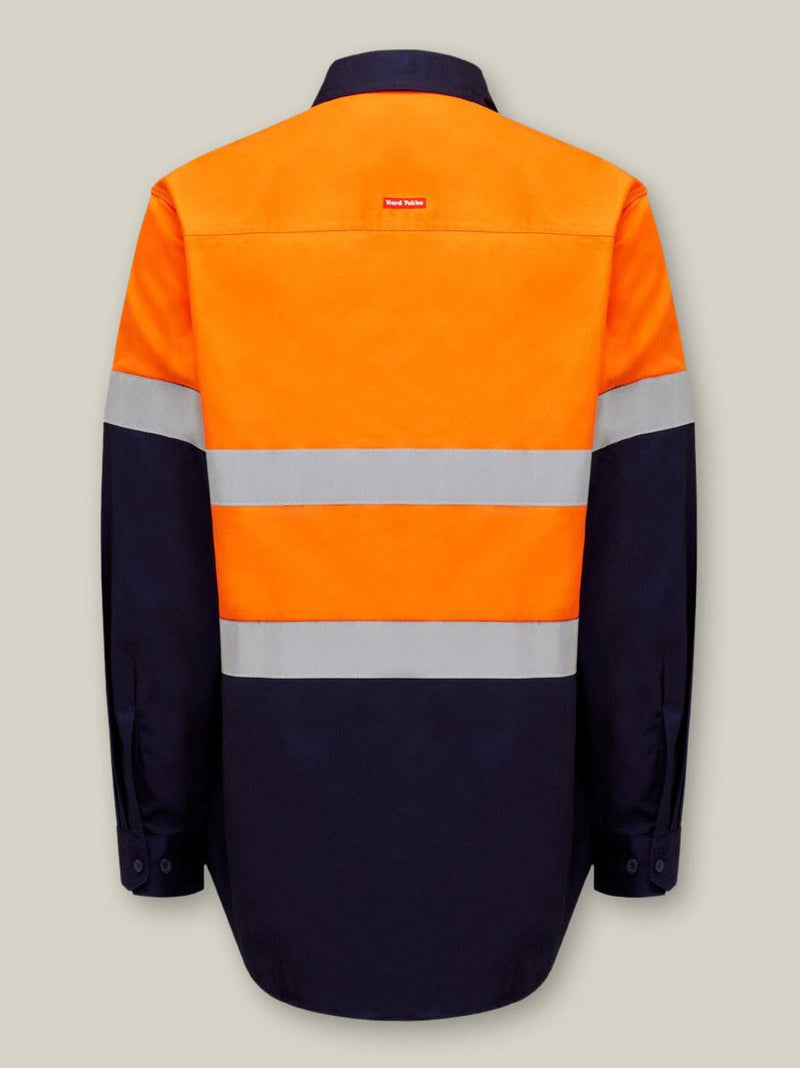 Hard Yakka Y04615 Core Hi-Vis Long Sleeve Heavyweight Closed Front Taped Shirt Mens – product photo
