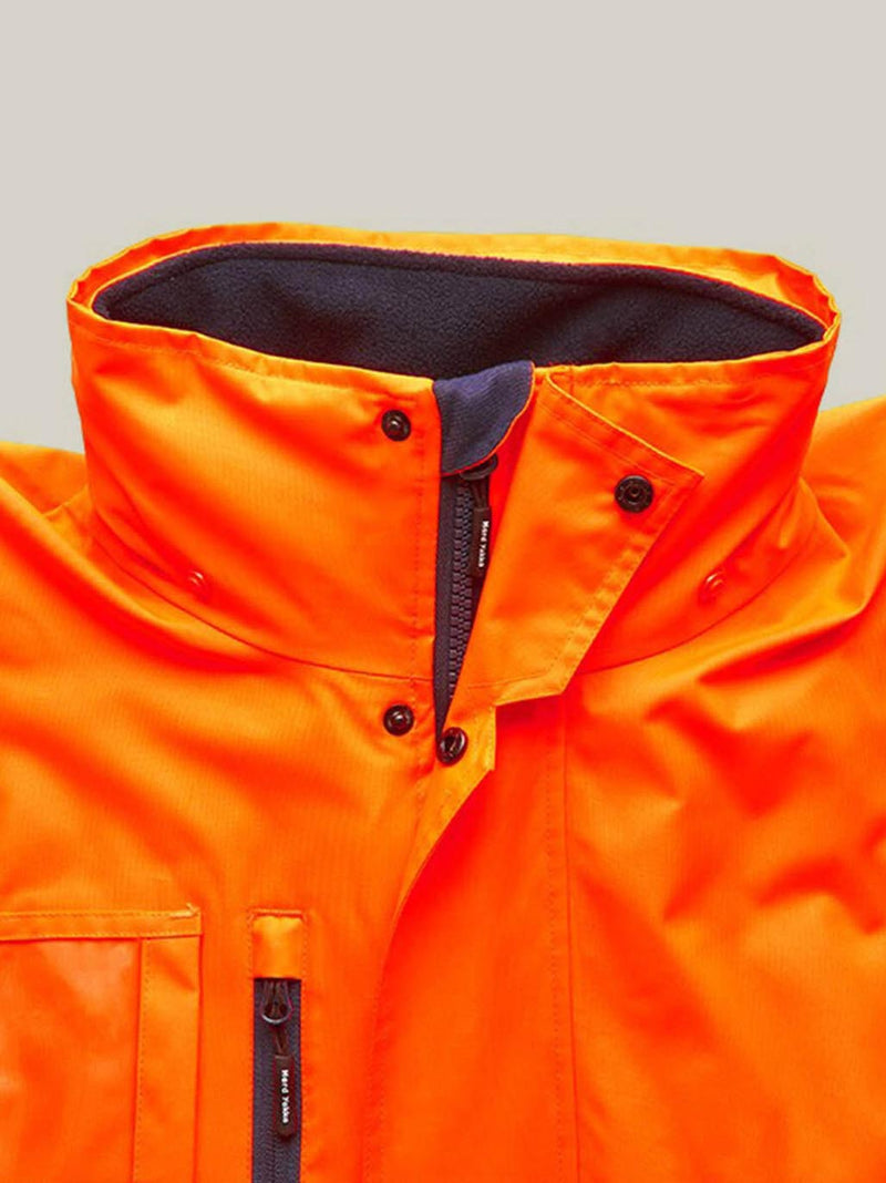 Hard Yakka Y06057 Hi-Vis 4-In-1 Taped Wet Weather Jacket Mens – product photo
