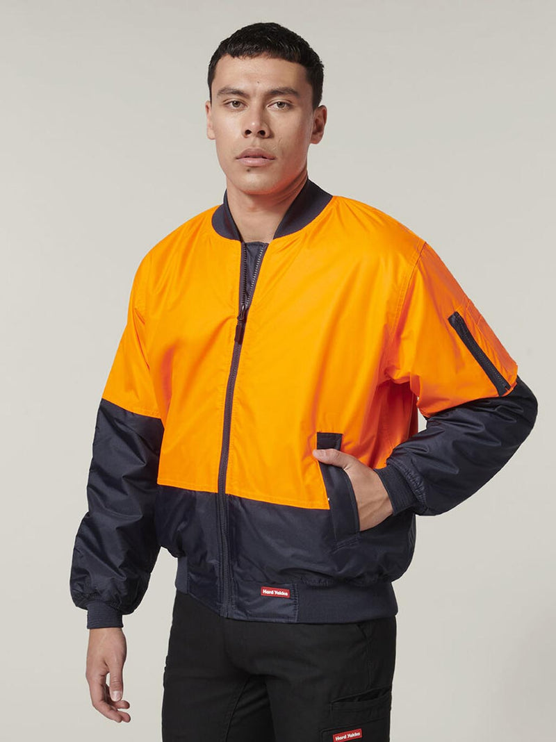 Hard Yakka Y06670 Core Hi-Vis 2 Tone Waterproof Bomber Jacket Mens – product photo