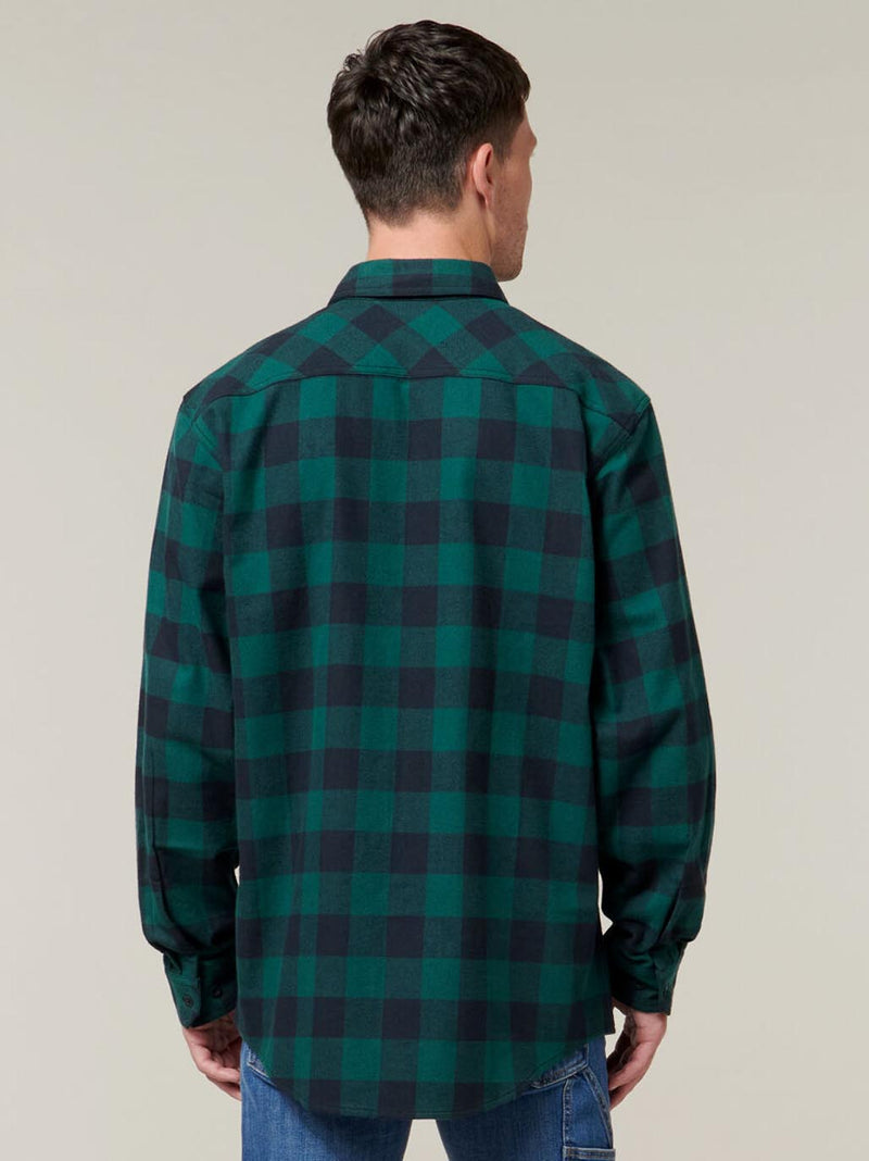 Hard Yakka Y07295 Long Sleeve Check Flannel Cotton Work Shirt Mens – product photo