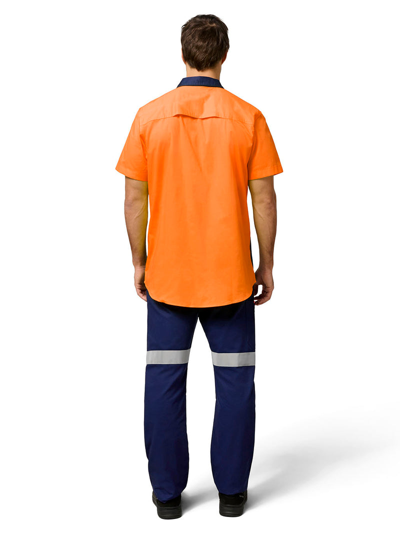 Hard Yakka Y07559 Core Hi-Vis 2 Tone Vented Short Sleeve Shirt Mens – product photo