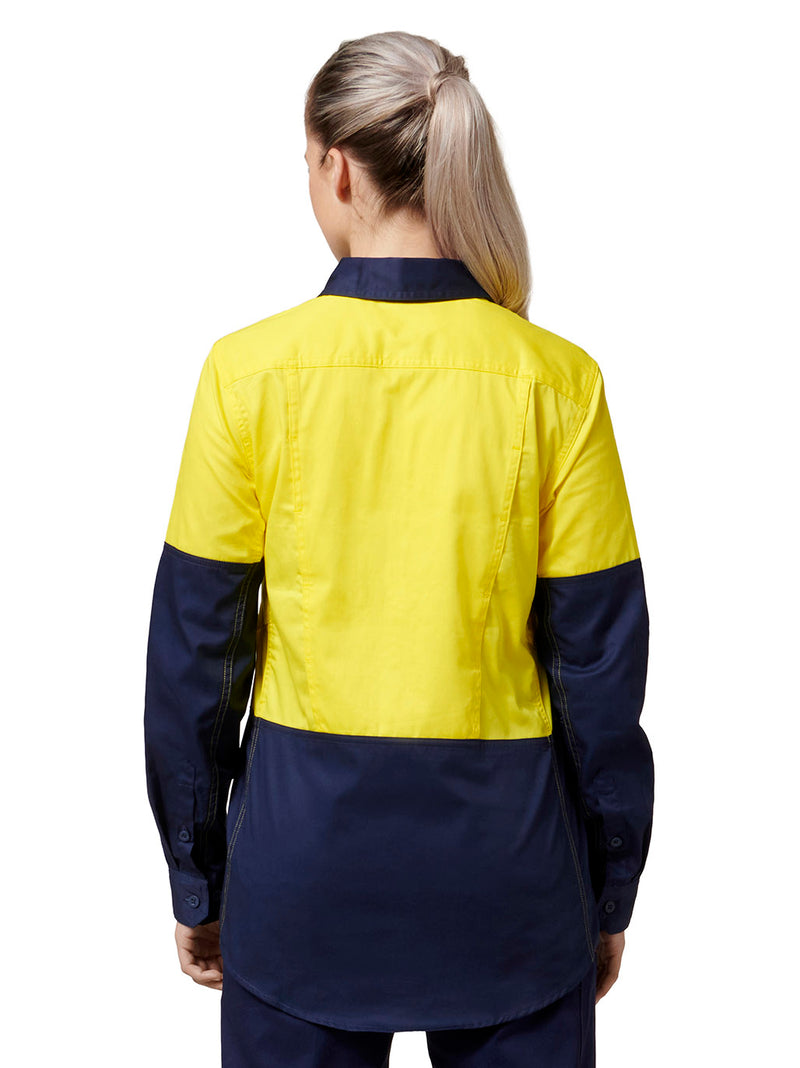 Hard Yakka Y08225 Core 2 Tone Hi-Vis Vented Long Sleeve Shirt Ladies – product photo