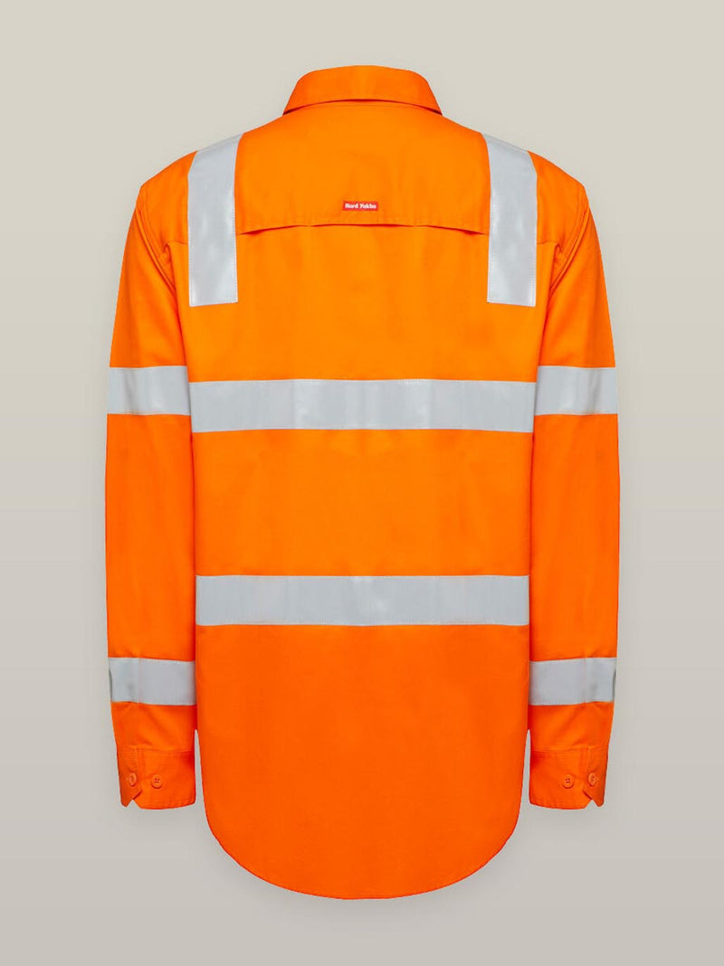 Hard Yakka Y08421 Women’s Foundations Biomotion Hi-vis Taped Long Sleeve Shirt Ladies – product photo