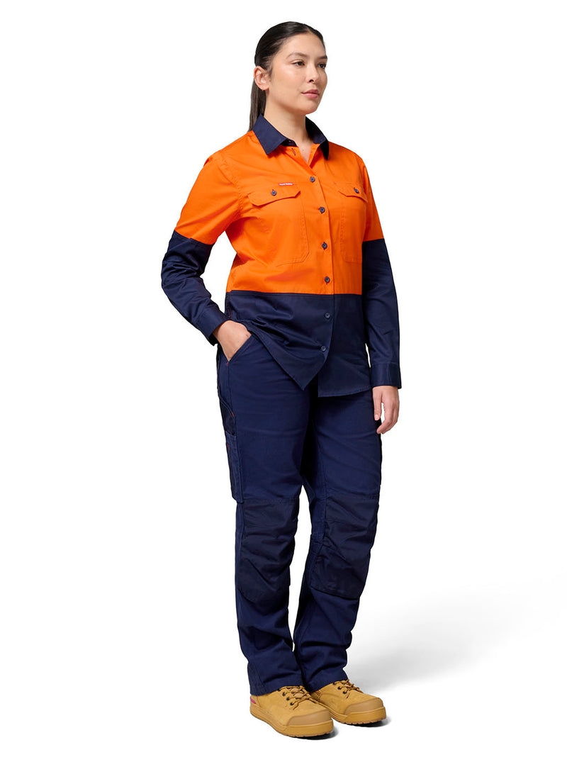Hard Yakka Y08423 Long Sleeve Hi Vis 2 Tone Vented Shirt Ladies – product photo