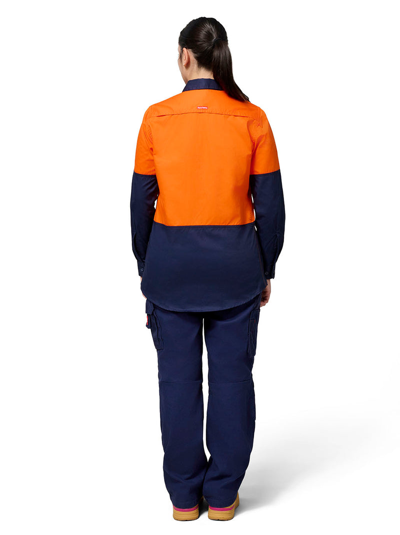Hard Yakka Y08423 Long Sleeve Hi Vis 2 Tone Vented Shirt Ladies – product photo