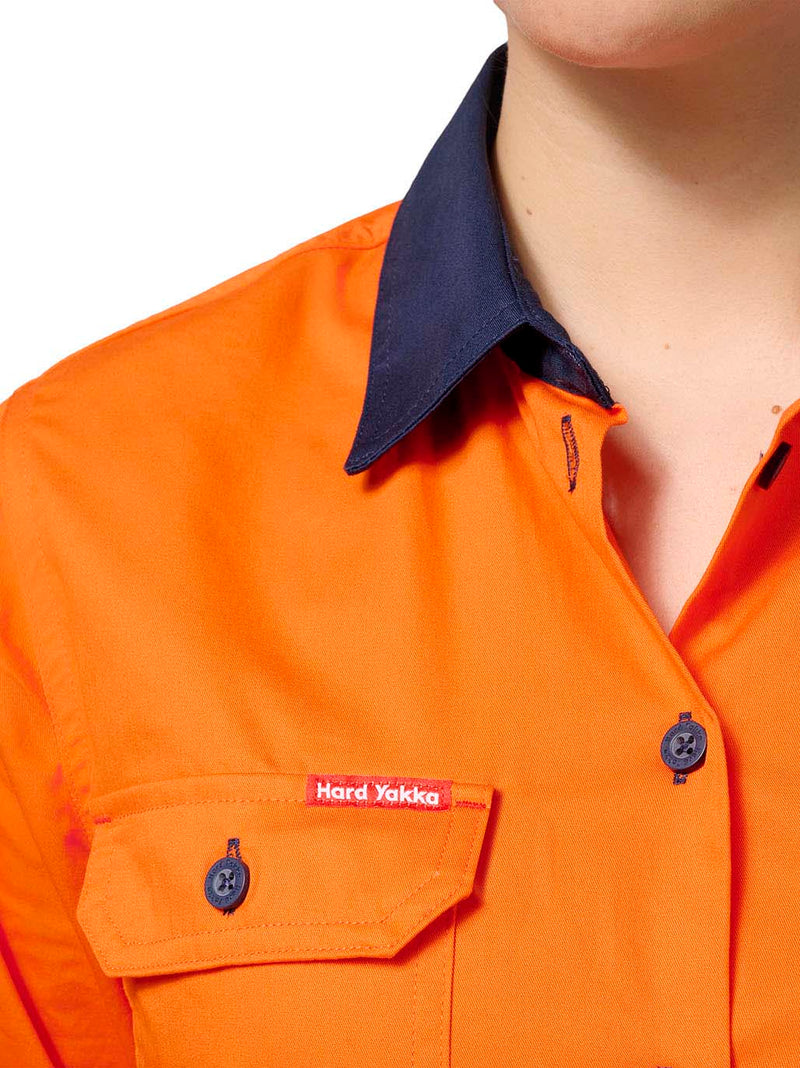 Hard Yakka Y08423 Long Sleeve Hi Vis 2 Tone Vented Shirt Ladies – product photo