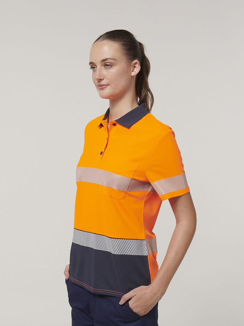 Hard Yakka Y08602 Short Sleeve Hi Vis Taped Polo Ladies – product photo