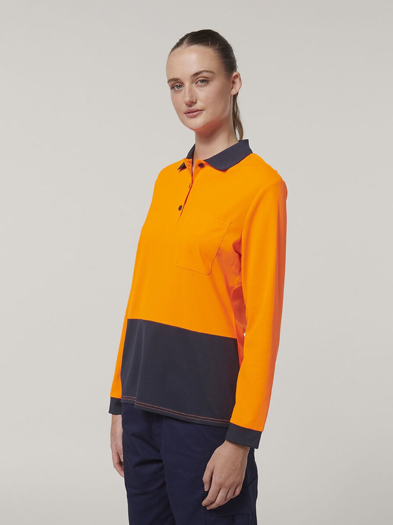 Hard Yakka Y08603 Long Sleeve Hi Vis Polo Ladies – product photo