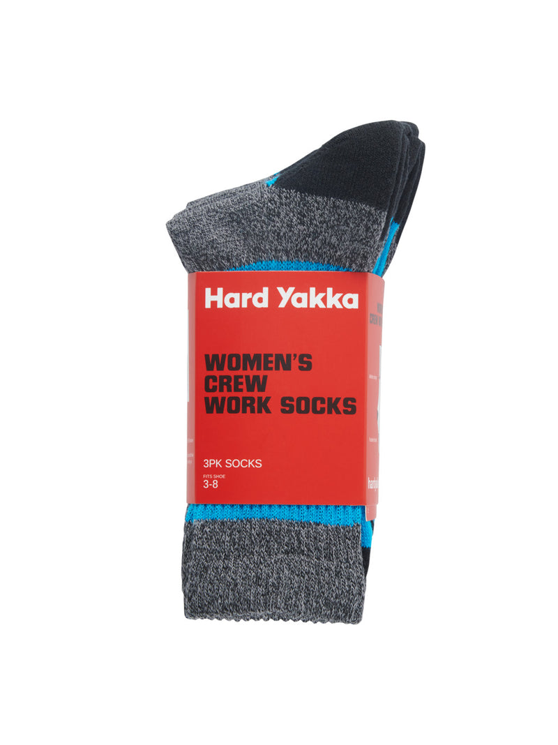 Hard Yakka Y08606 3Pk Crew Sock Ladies – product photo