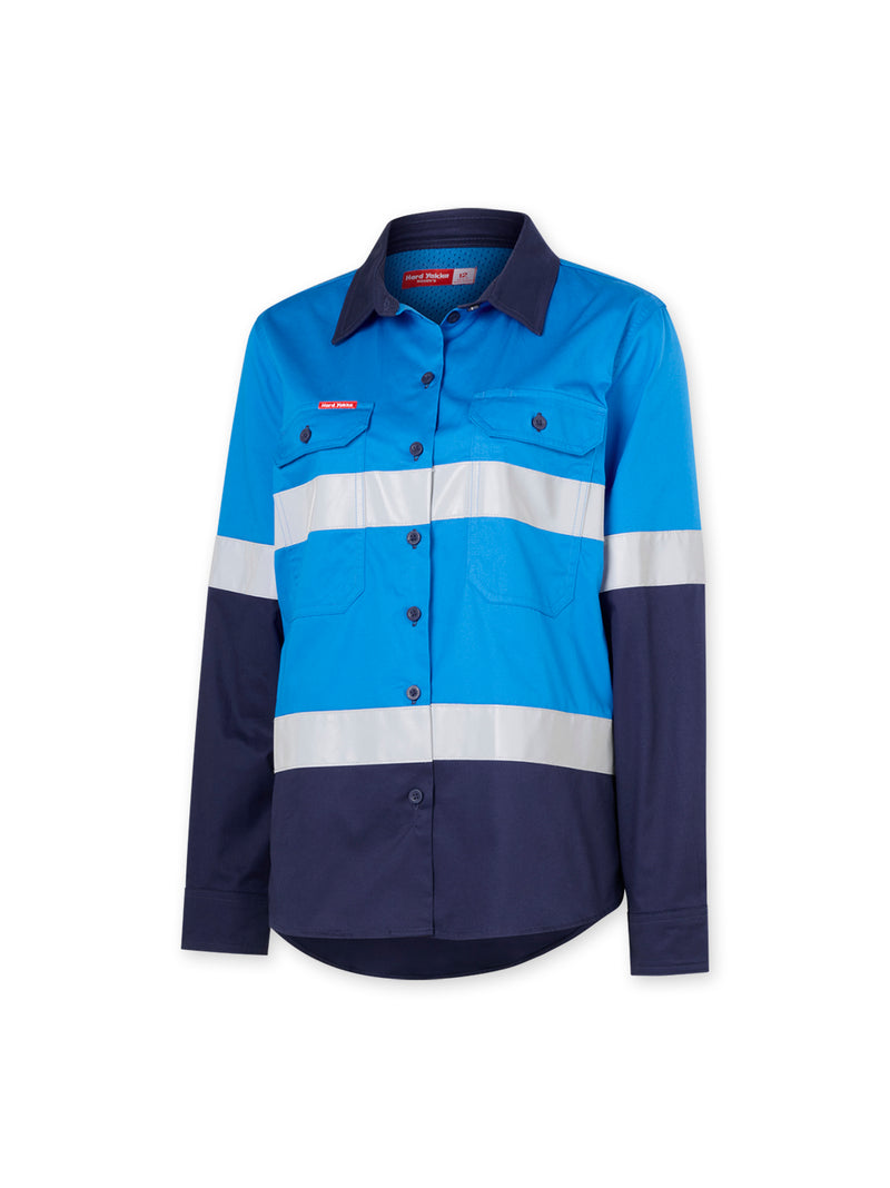 Hard Yakka Y08806 Core Long Sleeve Lightweight Spliced Taped Vented Drill Shirt Ladies – product photo