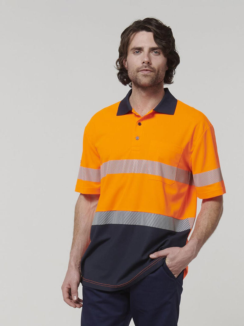Hard Yakka Y19618 Short Sleeve Hi Vis Taped Polo Mens – product photo