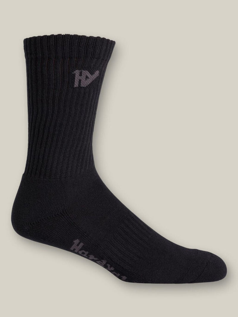 Hard Yakka Y20035 Padded Cotton Crew Work Sock - 5 Pack – product photo