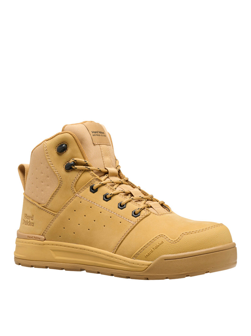 Hard Yakka Y60122 Evolution Lace Up & Side Zip 5" Steel Toe Safety Boot - Wheat – product photo