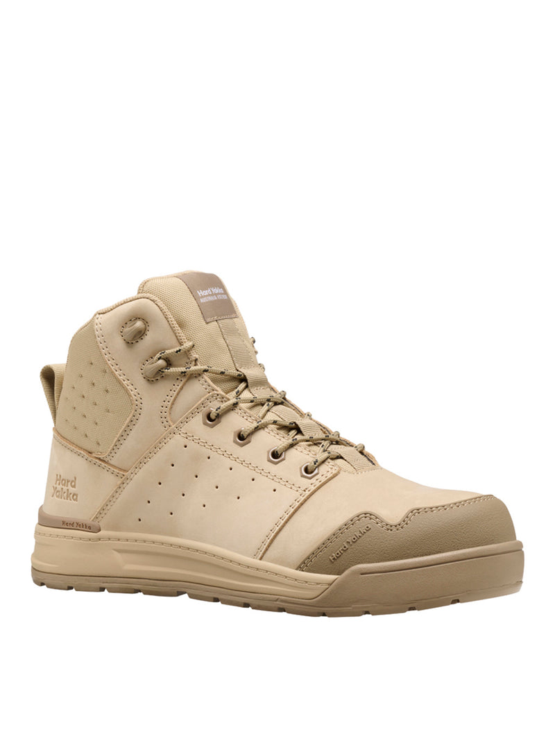 Hard Yakka Y60124 Evolution Lace Up & Side Zip 5" Steel Toe Safety Boot- Sand – product photo